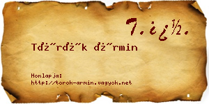 Török Ármin névjegykártya